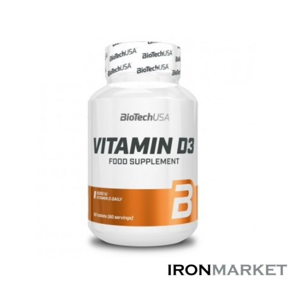 Vitamin D3 (2000 IU) Bio Tech USA (60 капсул)